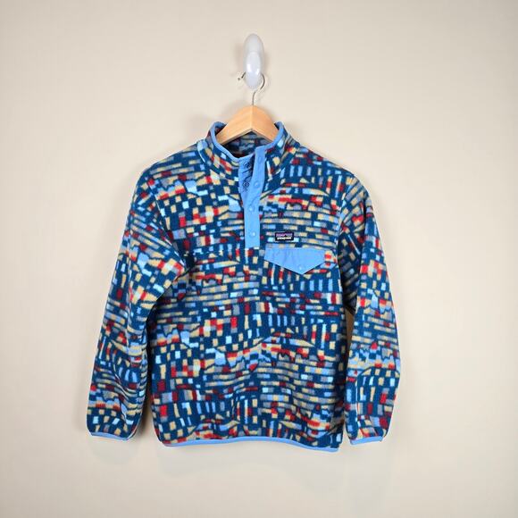 Patagonia Lightweight Synchilla Snap-T Pull-Over SzM/10 Fitz Roy Patchwork Lagom